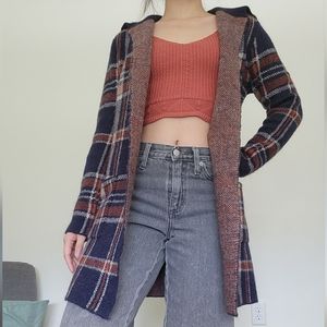 Tahari plaid cardigan